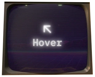 screen with hover hint