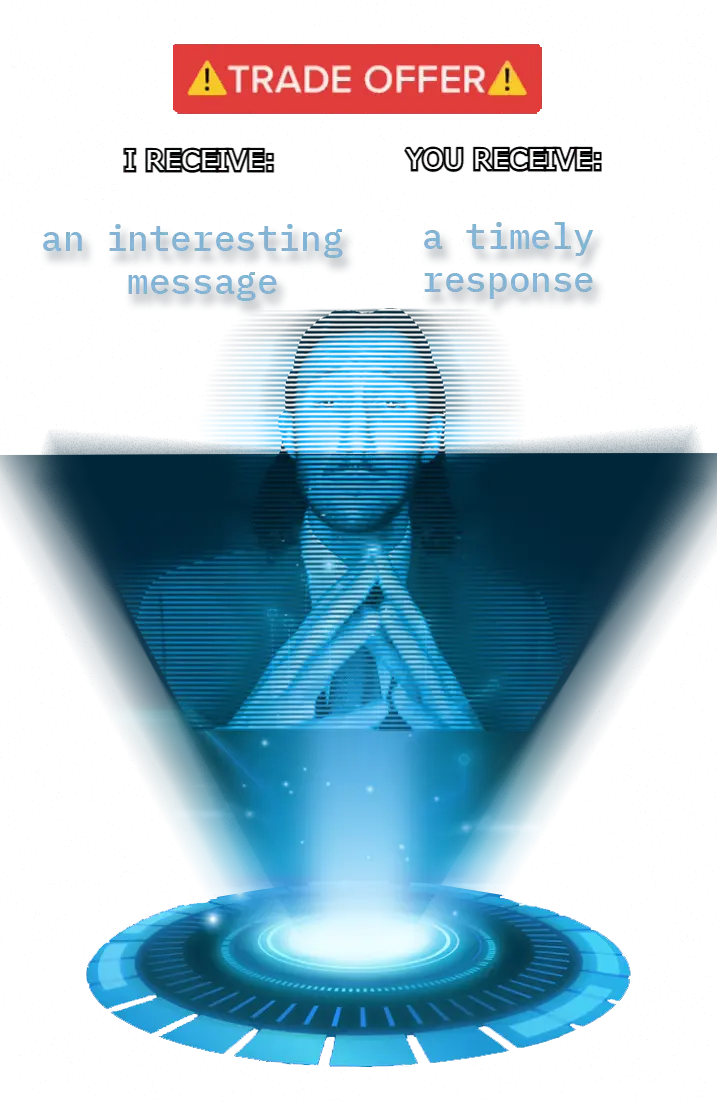 trade offer hologram meme